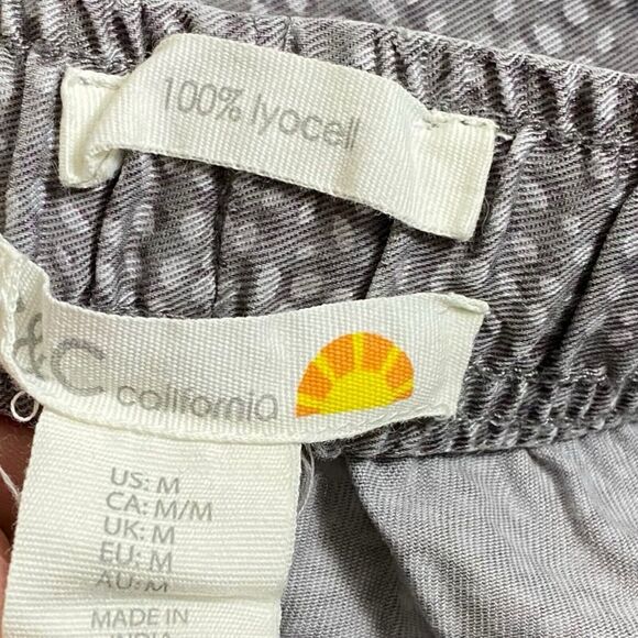 C&C California Pants Womens M Gray Joggers Lyocell Drawstring High Rise Pull On - Picture 3 of 11